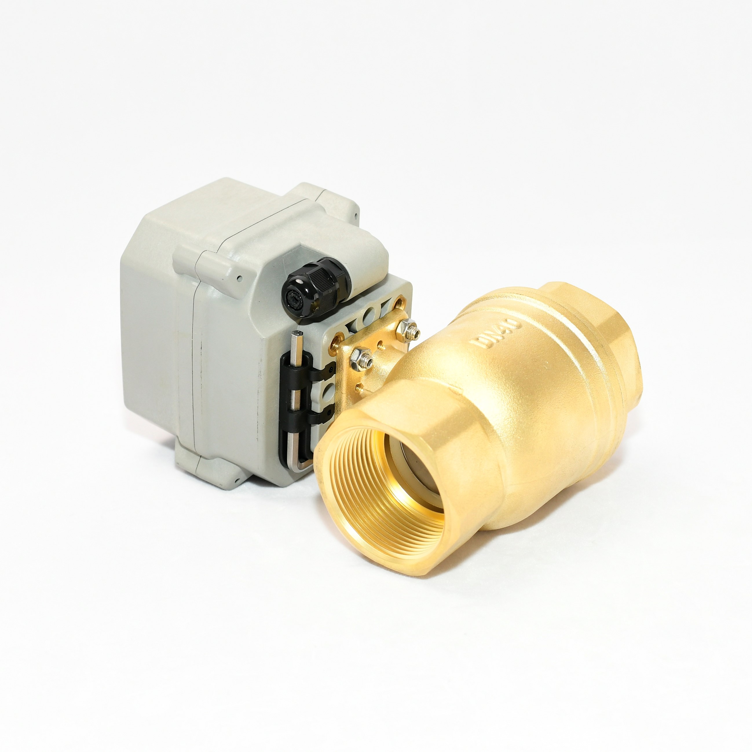 DN40 brass12v motorized ball valve electric brass water meter ball valve